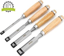 Stechbeitel Set f&uuml;r Holz 4-tlg. scharf, ergonomisch, langlebig, Profiqualit&auml;t