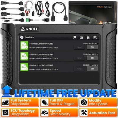 Heavy Duty Truck OBD2 Scanner DPF Bidirectional Diagnostic Scan Tool ECU Coding
