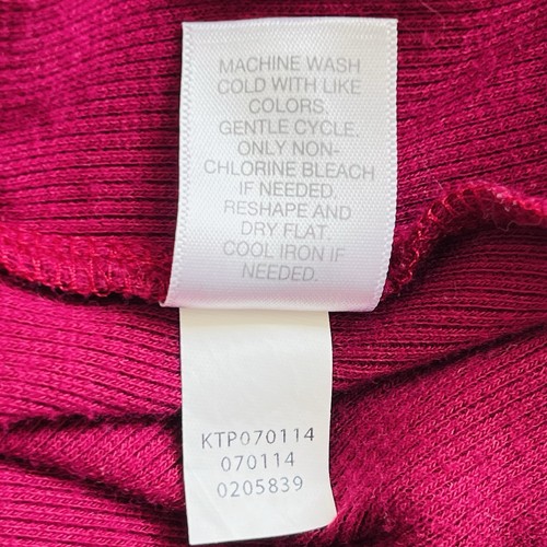 J.Jill Open Knit Cardigan Dark Magenta Rayon + Spandex Mix Flowing Draped Sz 3X - Picture 8 of 8
