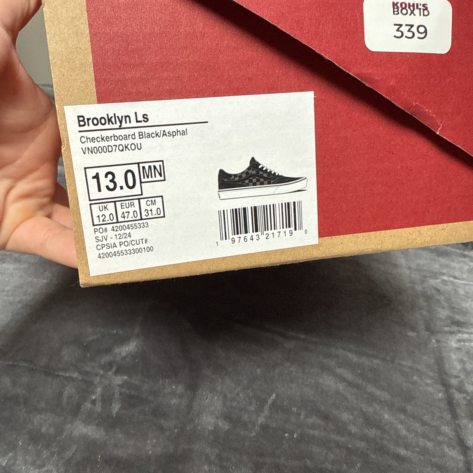 Vans Brooklyn LS Checkerboard Size 13 Men's Canvas Suede Skate Shoes NEW thumbnail 9