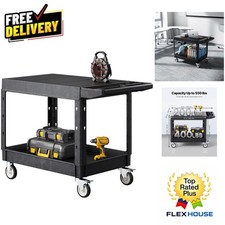 550 lbs Heavy Duty Utility Cart with 360 Swivel Wheels - Smart Storage Solution