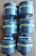 Premium NBC / CBRN 40mm Gas Mask Filters 6-Pak Military-Grade Sealed & Unexpired