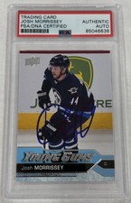 JOSH MORRISSEY SIGNED 2016-17 UD YOUNG GUNS PSA AUTO WINNIPEG JETS