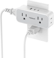 Surge Protector Outlet Extender, Multi Plug Splitter with 4 Electrical Outlets