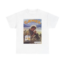 Joe Camel Cigarettes T-shirt Vintage Poster Retro Unisex Heavy Cotton Tee 1