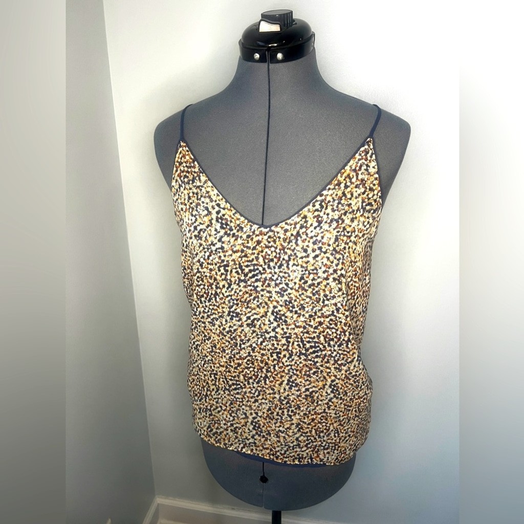 ZARA Basic Sz XS Multicolor Abstract Dot Cami Top… - image 1
