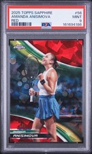 2025 TOPPS CHROME SAPPHIRE EDITION TENNIS RED #56 AMANDA ANISIMOVA 5/5 PSA 9