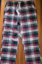 J Crew Tartan Plaid Pj Bottoms 100 Cotton Flannel Size X Large UNISEX NWT