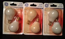 6 GE 40W Soft White Ceiling Fan Intermediate Base Bulbs Ugly Packages.