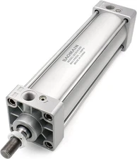 Baomain Pneumatic Air Cylinder SC 63 x 200,PT 3/8, Bore 2 1/2 Silver 