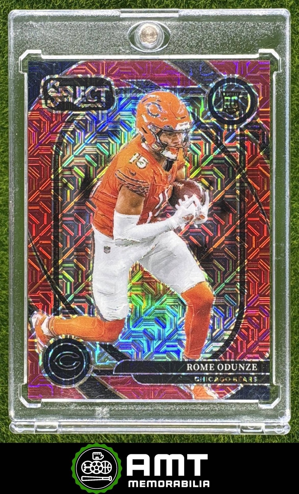 Rome Odunze RC 2024 Panini Select Red Mojo Prizm 42/49 Club Chicago Bears #236