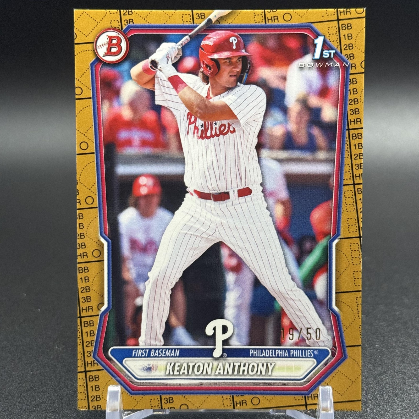 2026 Bowman #BP-121 Keaton Anthony Prospects Gold Pattern #/50