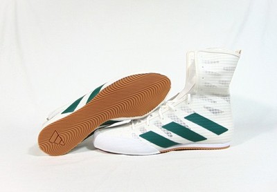Adidas Box Hog 4 Cloud White & Green Training Boxing Shoes Sz 9 NEW IH2731 RARE
