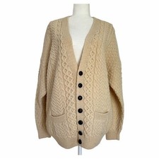 Carraig Donn Vintage Wool Cable Knit Cardigan XL