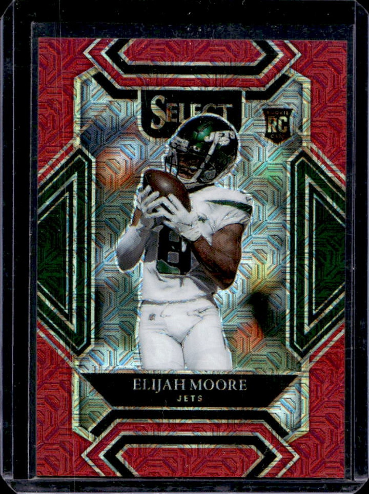 2021 Select Elijah Moore RC Red Prizm Rookie Club #11/49 Jets