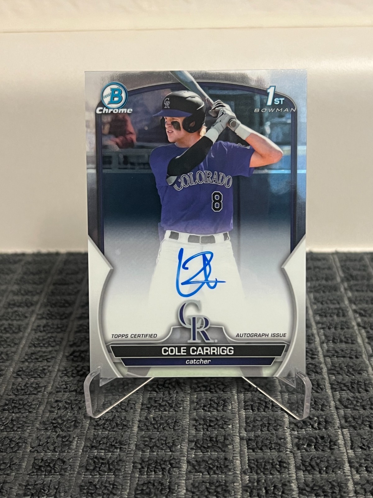 2023 Bowman Draft - Chrome Prospect Autographs Cole Carrigg #CDA-CC (AU, RC)