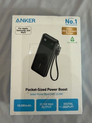 Anker A1388 10,000mAh 22.5W USB-C Power Bank Black Open Box Tested