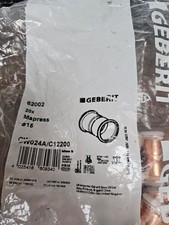 20 x Geberit Mapress Copper Press-Fit Coupling (Water) 15mm 62002 PACK OF 20