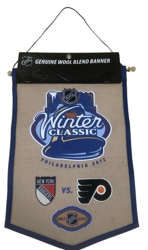 2012 Winter Classic Philadelphia Flyers New York Rangers NHL Banner Rare