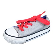 Converse Chuck Taylor All Star Toddler Low Top Sneaker Size 6 Casual Gray Red