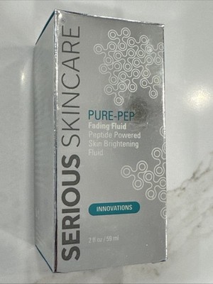 Serious Skincare Pure Pep Fading Fluid Peptide Powered Skin Brightening 2 Fl Oz