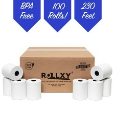 3 1/8" x 230' White Thermal PoS Receipt Paper 100 Rolls  FREE SHIPPING 
