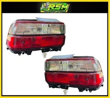 New Taillights Candy Red Crystal Clear For Corolla 93-97 Ae100 2pcs