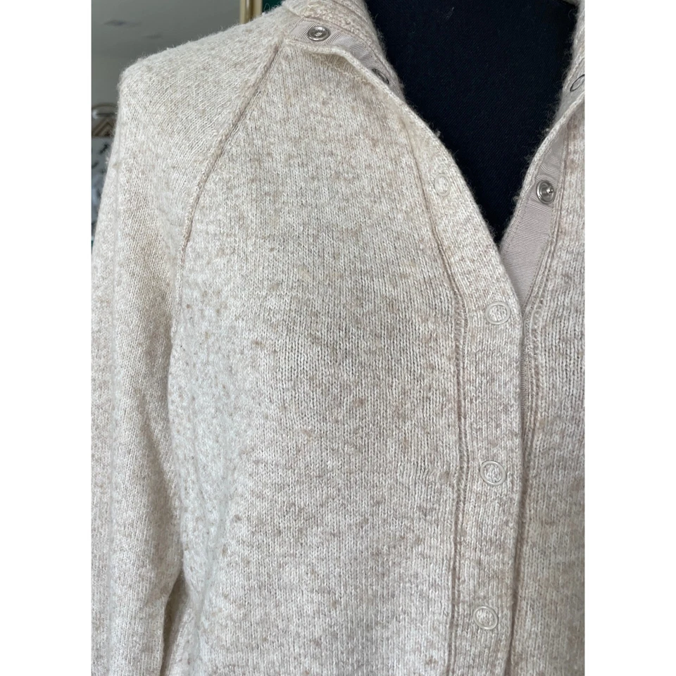 Cárdigan deportivo Jones New York para mujer XL beige mezcla de angora tejido clásico preppy Foto 2 de 4