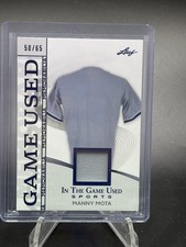 MANNY MOTA 2025 LEAF IN THE GAME USED #GM-29 GAME WORN JERSEY BLUE HOLO /65