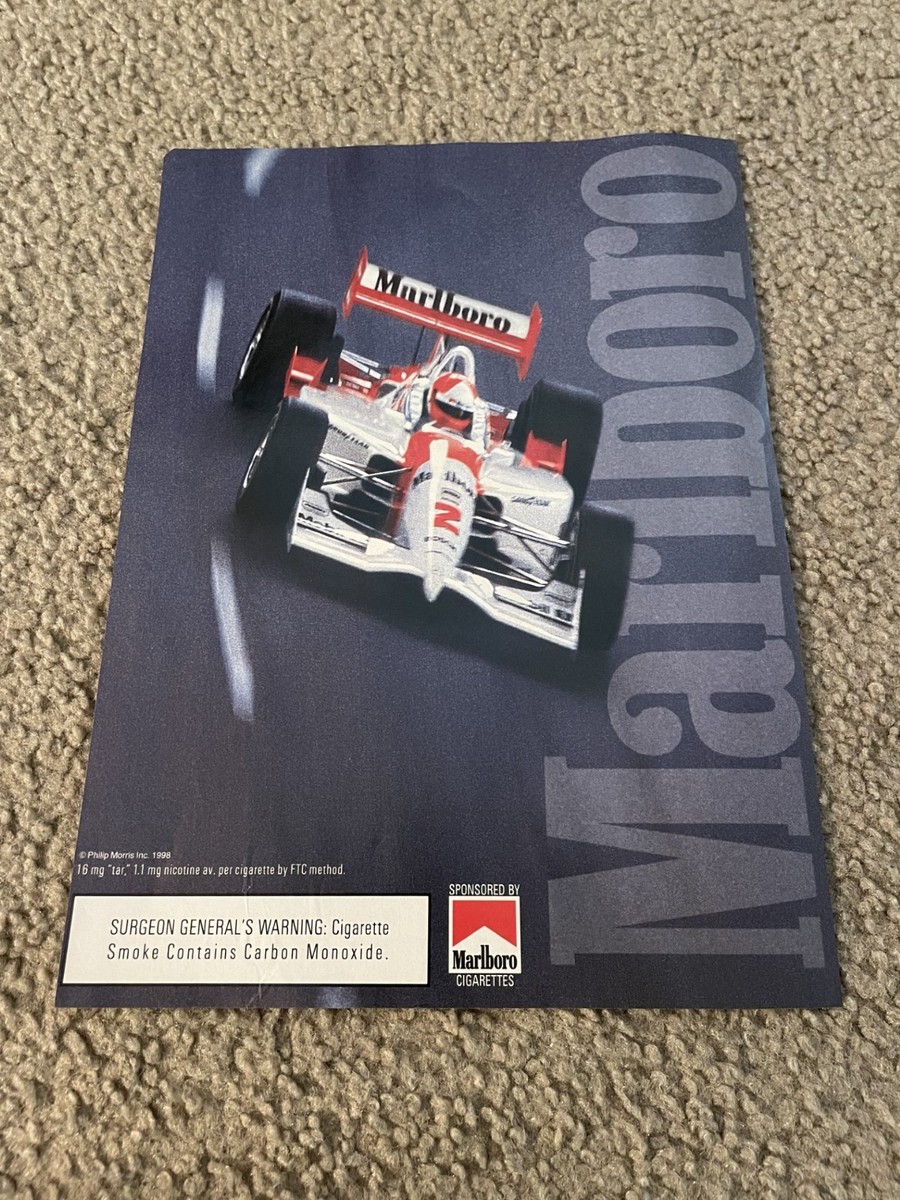Vintage 1998 MARLBORO RACING INDY NASCAR TEAM PENSKE Poster Print