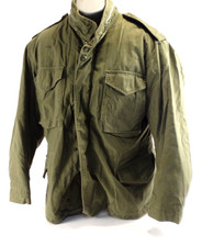 1967 US Army M-65 SATEEN OG-107 Field Coat w/Liner DSA100-67-C-0217 (sz Med/Reg)