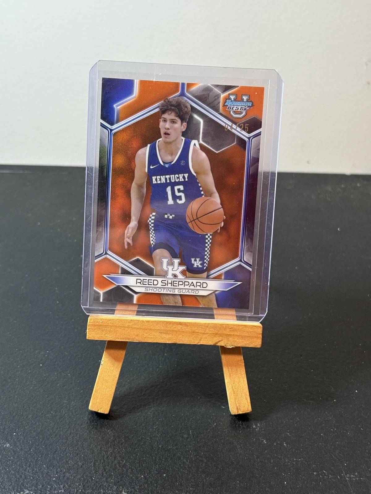 2023-24 Bowman University Best #42 Reed Sheppard Geometric Orange Refractor #/25