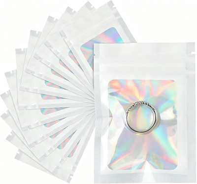 100Pcs Ziplock Bags Sachets Plastiques ZIP Blancs À Fermeture Éclair 7 X 10 Cm S
