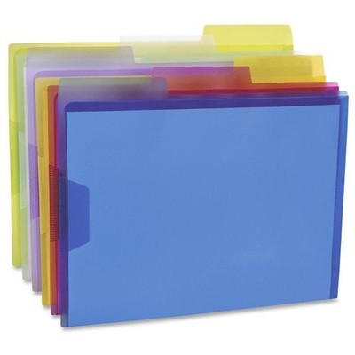 Pendaflex Poly View Folders - Letter - 8.50'' X 11'' - 1/3 Tab Cut - Poly - Blue,
