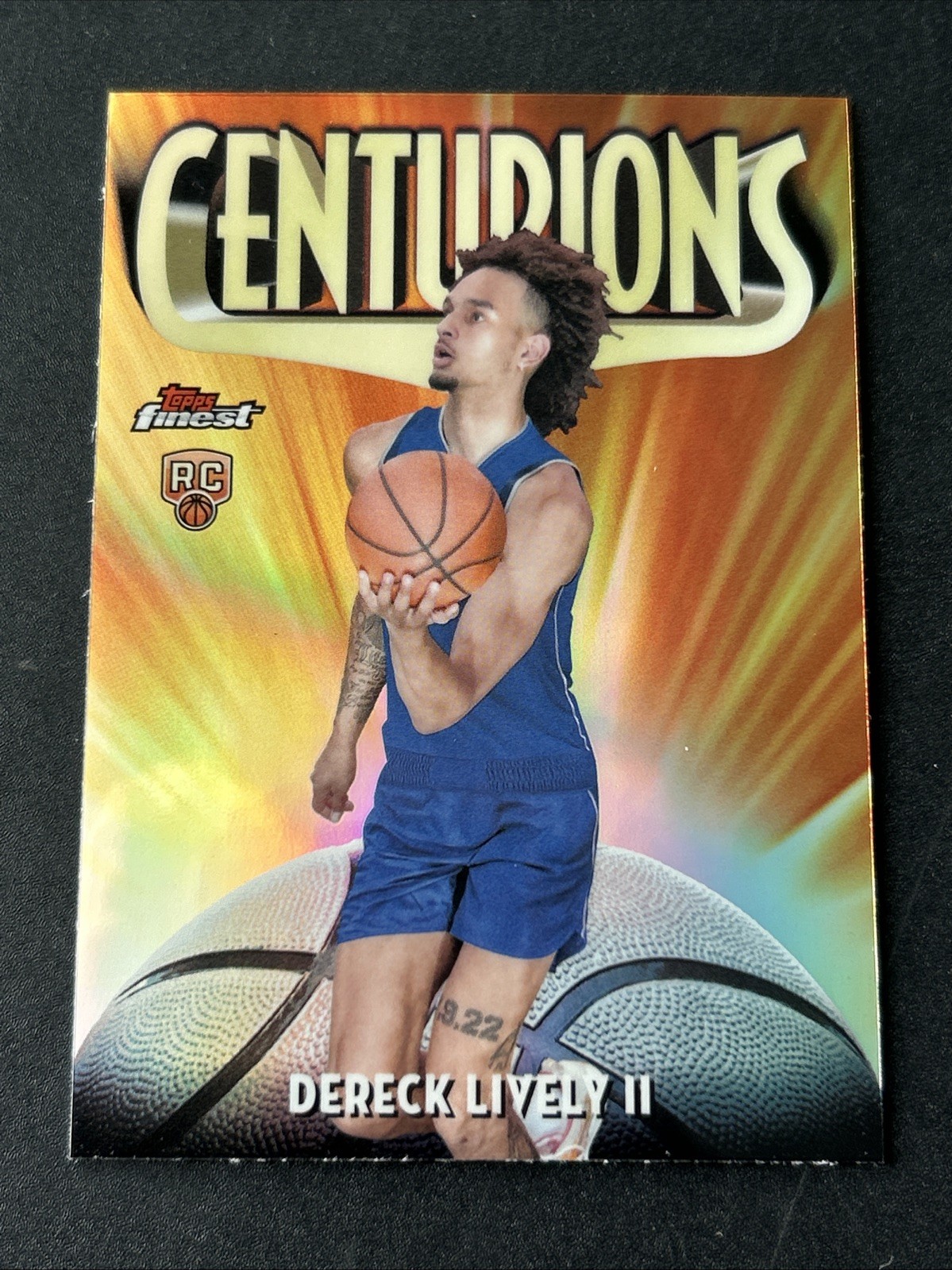 2023-24 Topps Finest Dereck Lively Centurions Case Hit Rookie Dallas Mavericks