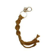Macrame Key Chain Keyring Bag Charm Camel Brown