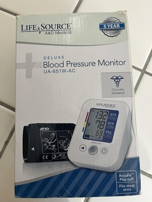 LifeSource A&D Medical UA-651W-AC Digital Upper Arm Blood Pressure Monitor Set