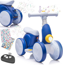 Bicicletta Senza Pedali Elettrica Con Macchina per Bolle per Bambini E Bambine D