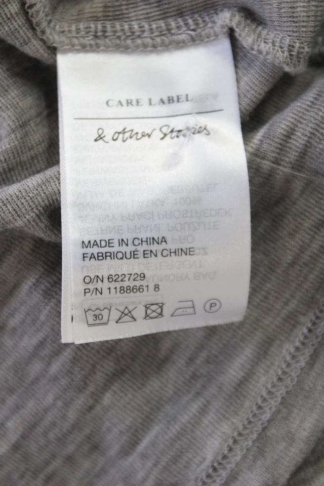 & Other Stories Camisa Informal Mujer Lana Manga Larga Cuello Redondo Gris Talla M Foto 4 de 4