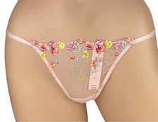 VICTORIA'S SECRET DREAM ANGELS BLOOM EMBROIDERED V-STRING THONG PANTY S M L XL