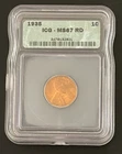 1935 Lincoln Wheat Penny 1C Cent ICG MS67 RD