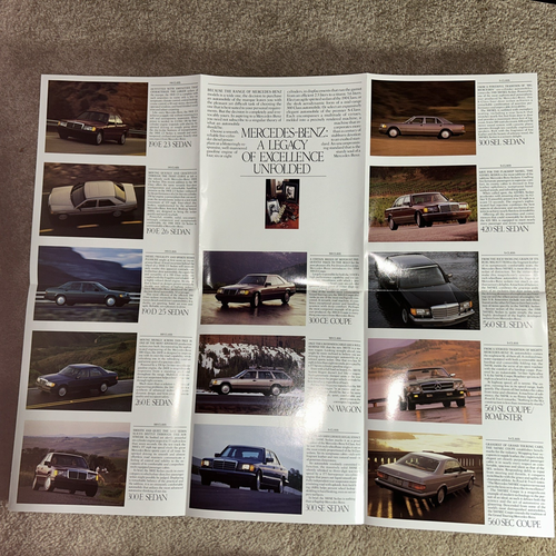 Collection of 11 Vintage MERCEDES BENZ BROCHURES & 8 Postcards 1966 - 2004 - Picture 16 of 23