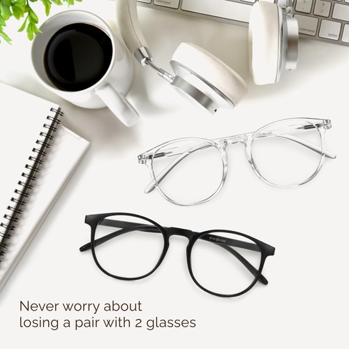 IBOANN Blue Light Glasses for Woman/Men, Fashion Blue Light Glasses Men, Fake... - Afbeelding 8 van 8