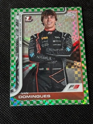 2025 Topps Chrome Formula 1 Green checker Refractor 1st Ivan Domingues /99