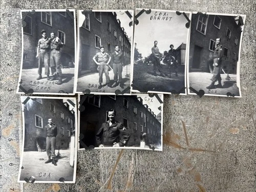 Vintage Snapshot Photo US Military Soldiers in Germany Army Buddies WWII