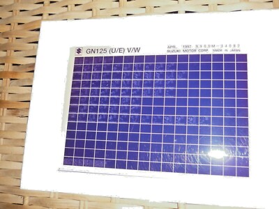 Suzuki  GN125 (U/E) V/W  Apr. 1997  Microfiche Motorrad original ETK