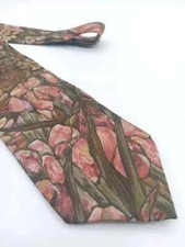      Ermenegildo Zegna Mens Silk Tie Multicolored Floral Made In Italy 57x3.75