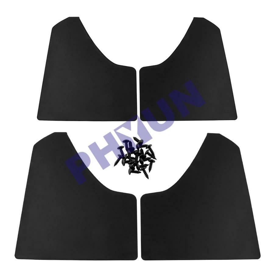 Car Mud Flaps Universal Fit Black Splash Guards (4 Pack) W/ 20 Pcs 6mm Scews USA - Image 4 of 4