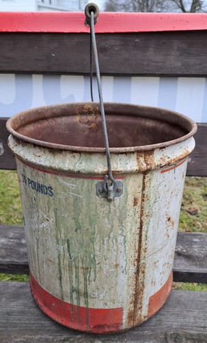 Grasa móvil vintage número 1, aceite móvil Socony, Pegasus, ¡lata de 35 libras! Manija de madera - Imagen 2 de 7