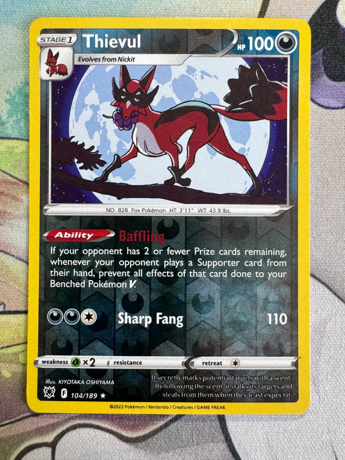 Thievul Reverse Holo English Pokemon TCG BKBW716